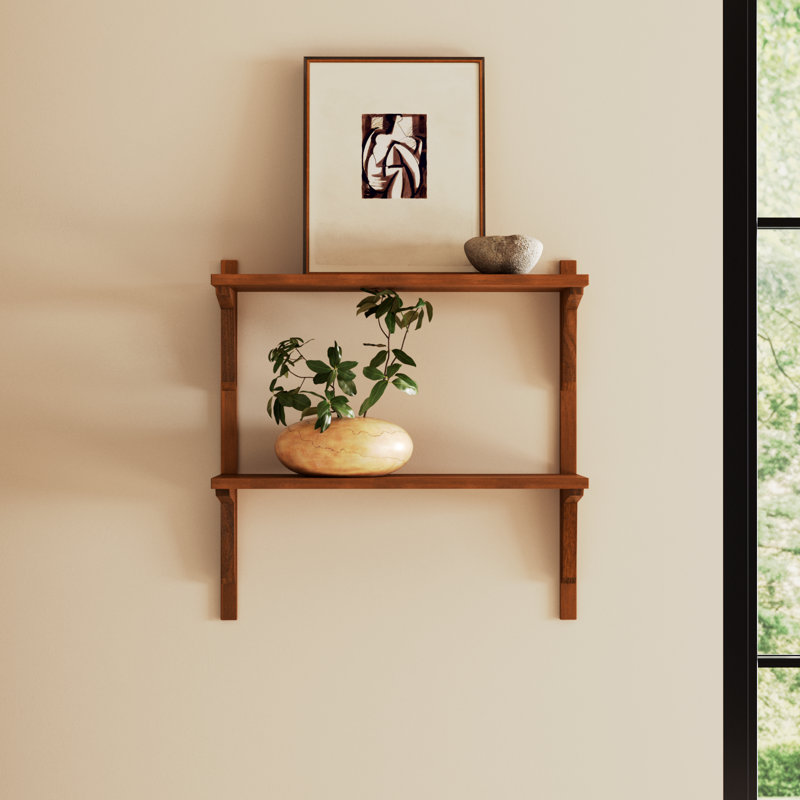 AllModern Baez Poplar Solid Wood Wall Shelf & Reviews | Joss & Main